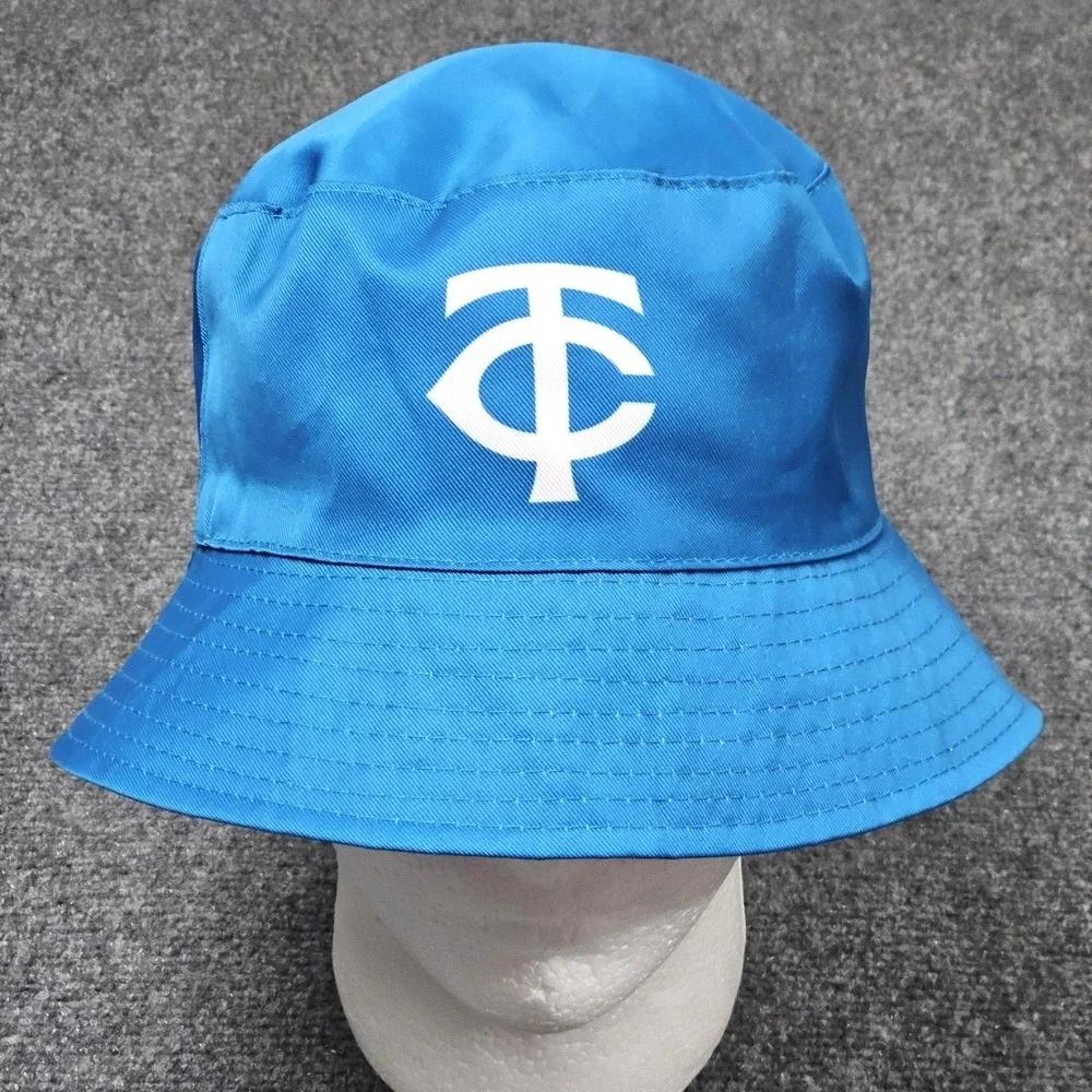 Minnesota Twins Bucket Hat Mens OSFM Blue Pink Reversible Palm Tree MLB Baseball